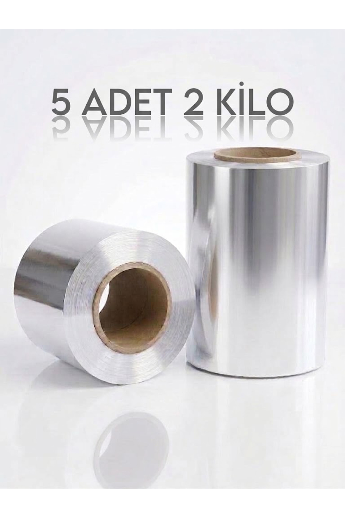 Profesyonel Kuaför Tipi Alüminyum Folyo Jelatin 5 adet 2 Kg 235 Metre (18 Mikron) Röfle & Balyaj Folyosu